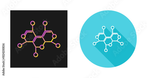 Molecule Structure Vector Icon
