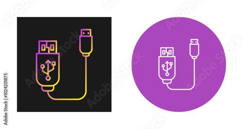 Usb Cable Vector Icon