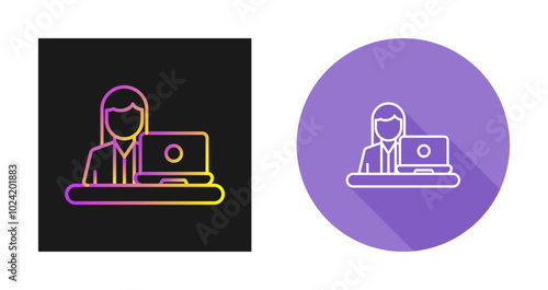 Telecommuting Vector Icon