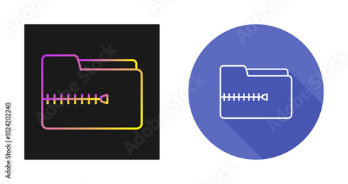 Zip File Vector Icon