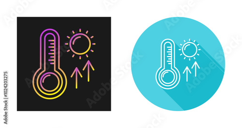 High Temperatures Vector Icon