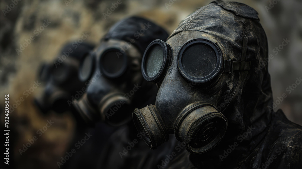 Memorial Day for all victims of the use of chemical weapons. chemical weapons. A man in chemical protection Memorial Day for all victims of the use of chemical weapons. chemical weapons. A man in chemical protection