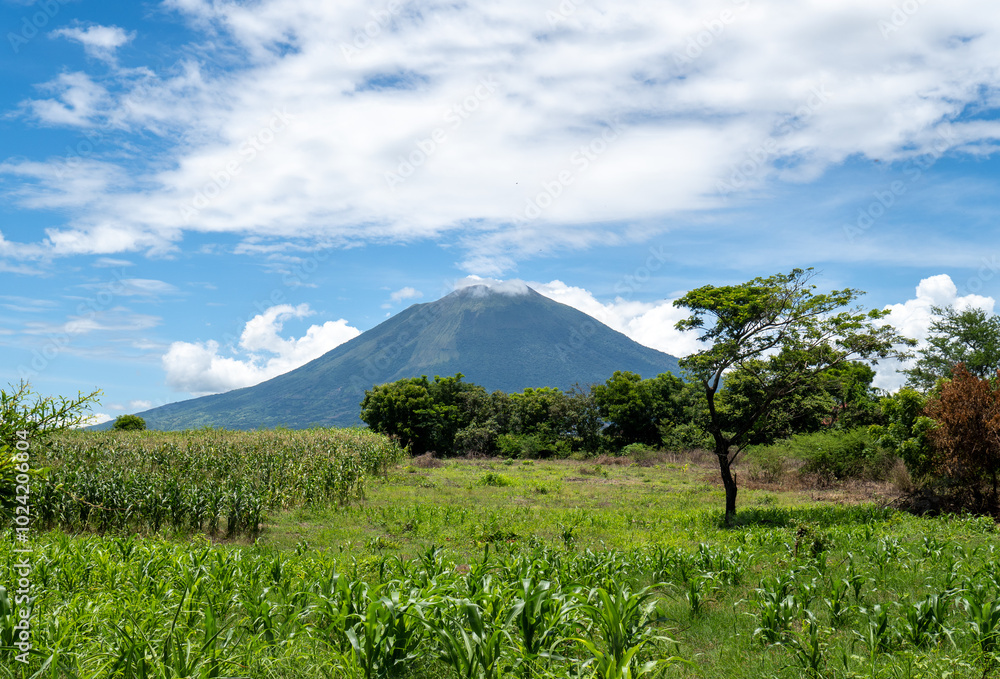 Obraz premium Volcan Chaparrastique San Miguel, El Salvador