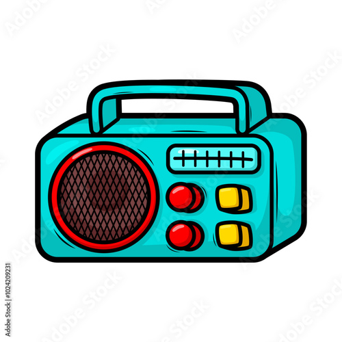 cartoon  classic radio illustration art