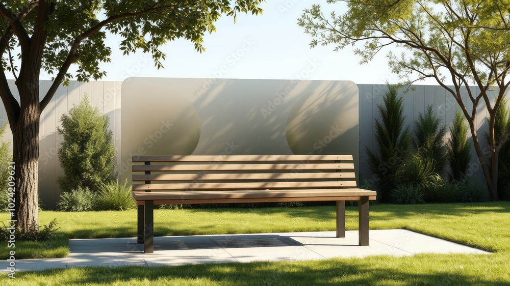 Fototapeta premium High-Resolution Long Exposure of Unique Outdoor Waiting Benches for Parks and Gardens