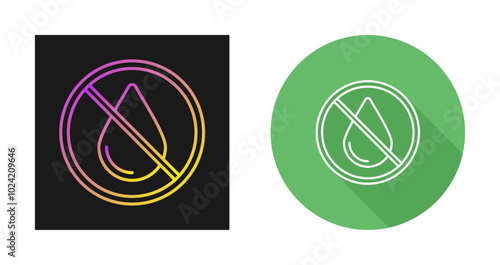 No Water Vector Icon