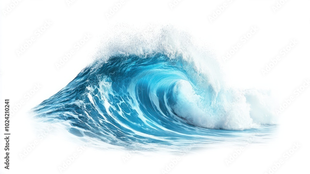 blue water wave isolated on white background blue water wave isolated on white background