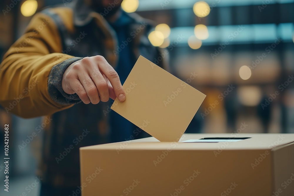 Close Up of Hand Holding Paper Ballot Close Up of Hand Holding Paper Ballot