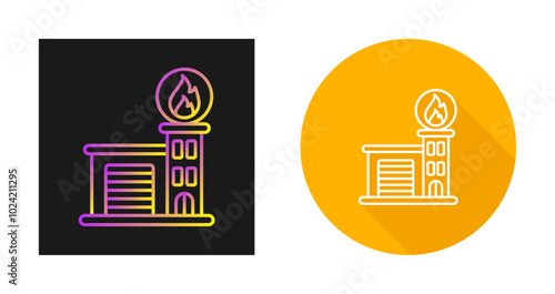 Fire Station Vector Icon