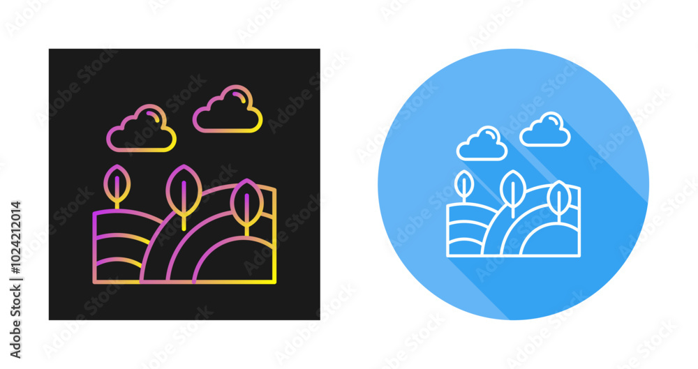 Field Vector Icon Field Vector Icon