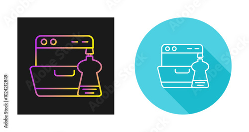 Washing Dishes Vector Icon