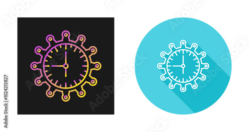 Clock Vector Icon photo