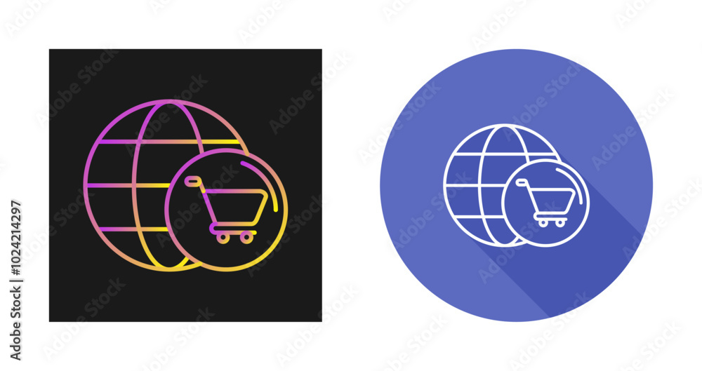 World Cart Vector Icon World Cart Vector Icon