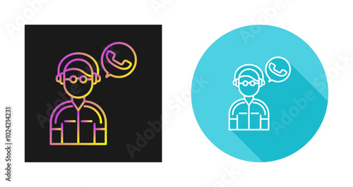 Contact Us Vector Icon