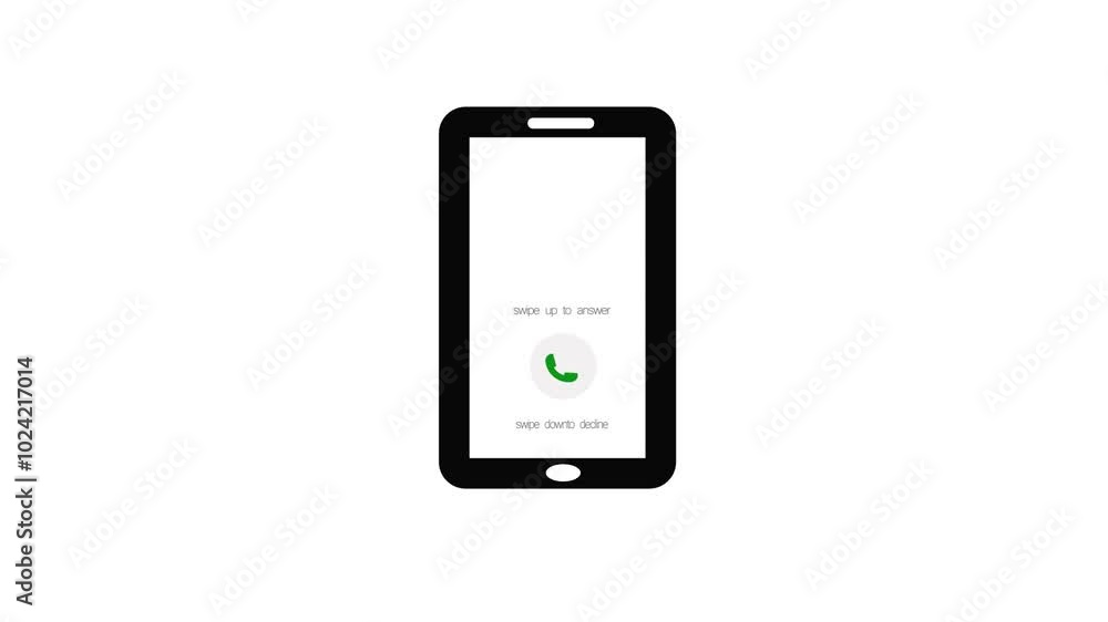Phone ring sign on white background. handset icon animation. Incoming call ring icon with white background Screen. Phone ring sign on white background. handset icon animation. Incoming call ring icon with white background Screen.