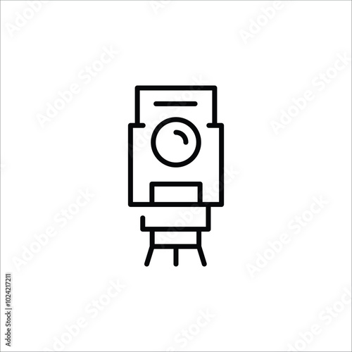 Theodolite icon. Simple theodolite icon for social media, app, and web design. Vector illustration.