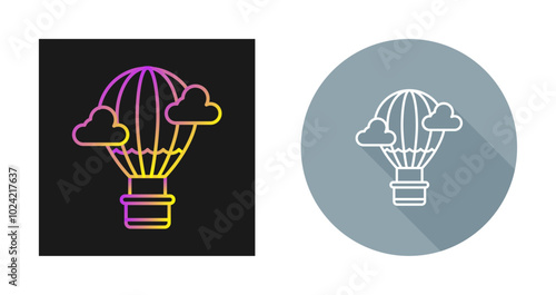 Hot Air Balloon Vector Icon