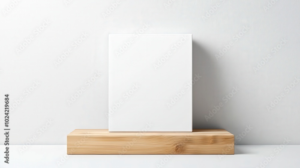 Single, bold square in the center of a blank canvas Single, bold square in the center of a blank canvas