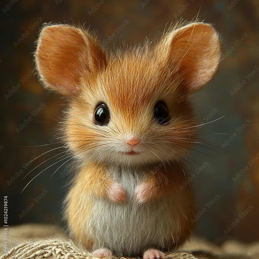 Adorable Mouse Portrait - Cute Rodent with Big Eyes Adorable Mouse Portrait - Cute Rodent with Big Eyes