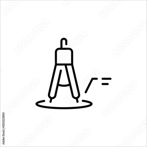 Compass drawing tool icon. Simple compass drawing tool icon for social media, app, and web design. Vector illustration