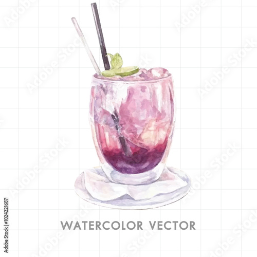 Butterfly Pea Flower Drink, Iced Berry Purple Punch, Exotic Refreshment