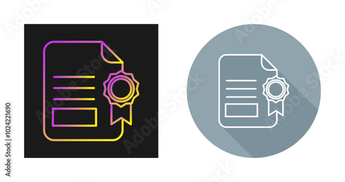 Certificate Vector Icon
