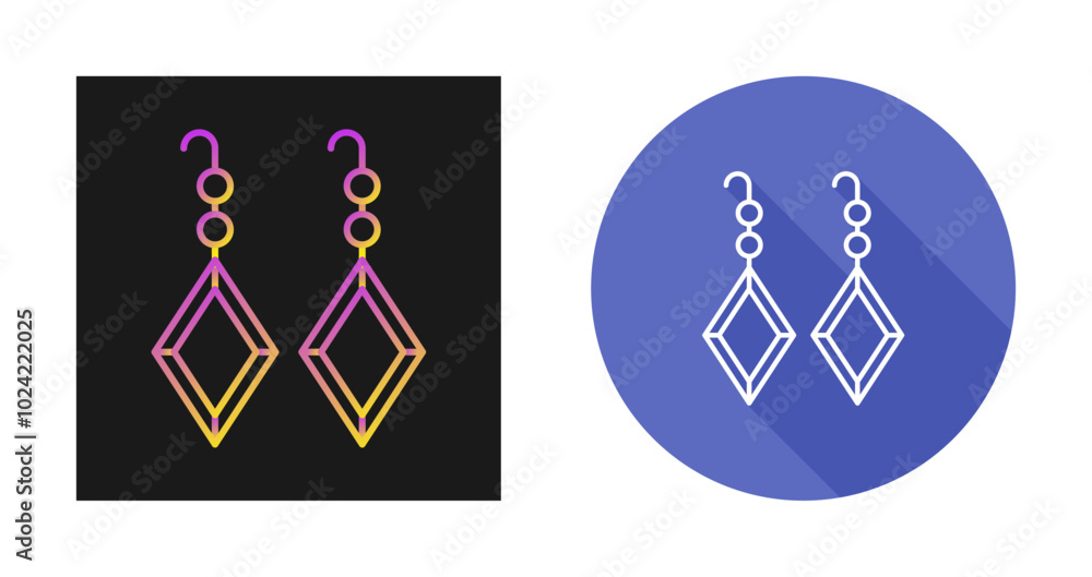 Earrings Vector Icon Earrings Vector Icon