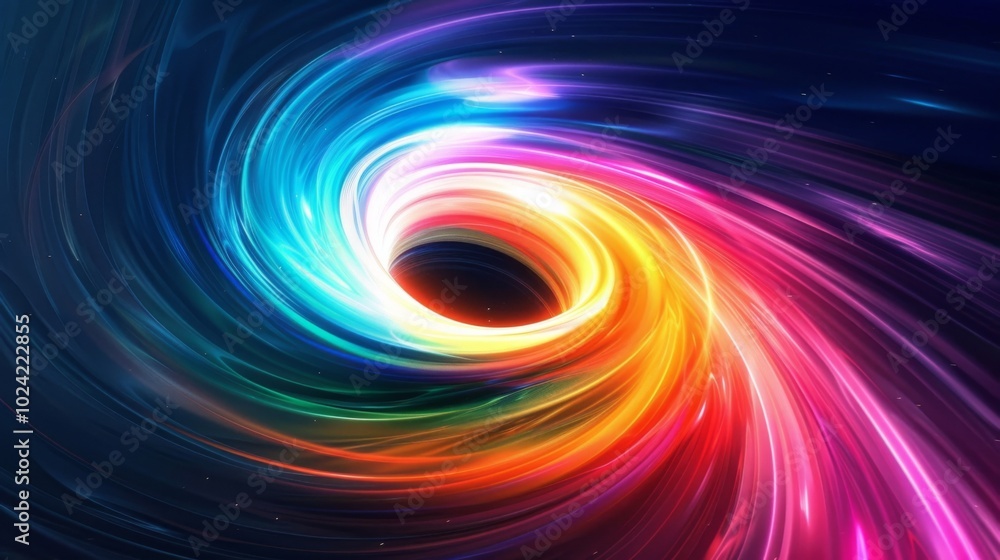 Obraz premium Explore the abstract design of cosmic spiral waves.