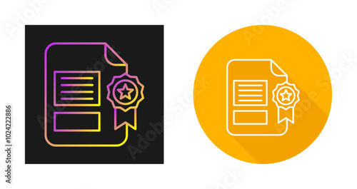 Certificate Vector Icon