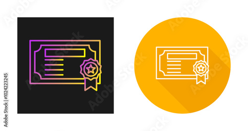 Certificate Vector Icon