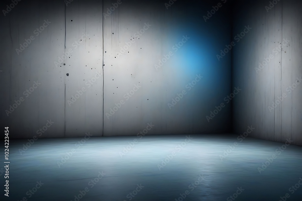 Minimalist empty room with textured concrete walls Minimalist empty room with textured concrete walls