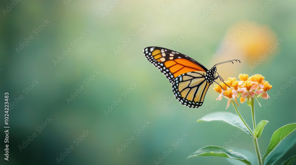 detailed macro shot of butterfly landing on flower, showcasing vibrant colors and delicate features. scene evokes sense of tranquility and beauty in nature detailed macro shot of butterfly landing on flower, showcasing vibrant colors and delicate features. scene evokes sense of tranquility and beauty in nature