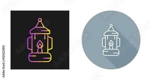 Oil Lamp Vector Icon