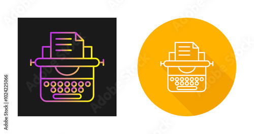 Typewriter Vector Icon