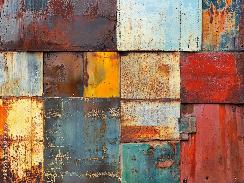2408 59.An abstract collage of old rusty metal, showcasing layers of texture and color variations enhanced by natural daylight. The visual depth and character make it an excellent choice for banners 2408 59.An abstract collage of old rusty metal, showcasing layers of texture and color variations enhanced by natural daylight. The visual depth and character make it an excellent choice for banners