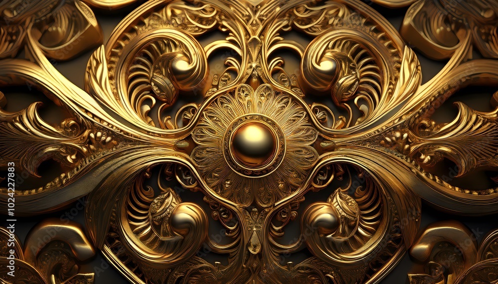 Close-up of intricate gold patterns on antique jewelry. Gold pattern. Antique luxury. Close-up of intricate gold patterns on antique jewelry. Gold pattern. Antique luxury.