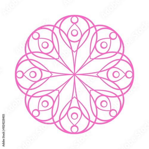 Mandala Vector Line Art for Creative Coloring Pages  photo