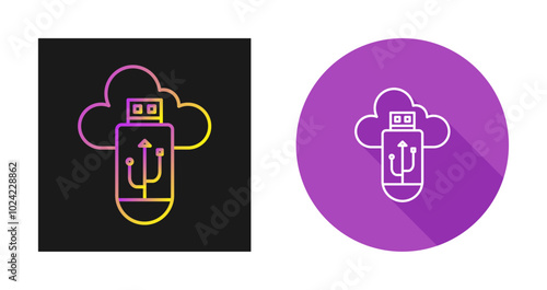 Usb Cloud Vector Icon