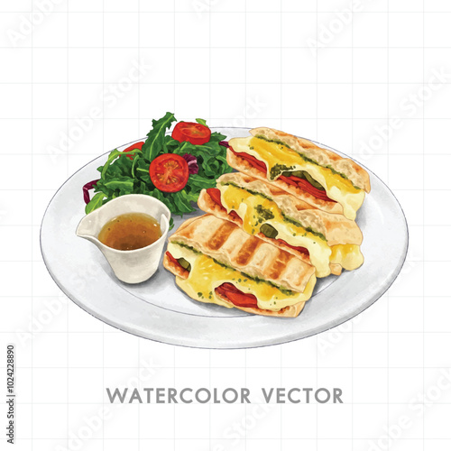 Omelette or Scrambled Eggs with Salad and Toast
