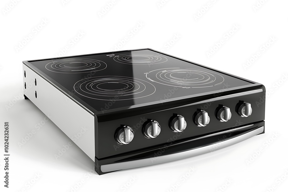 New electric stove on white background New electric stove on white background