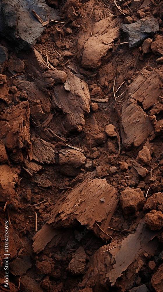 Obraz premium Soil wallpaper for mobile, 9:16 ratio. Generative ai