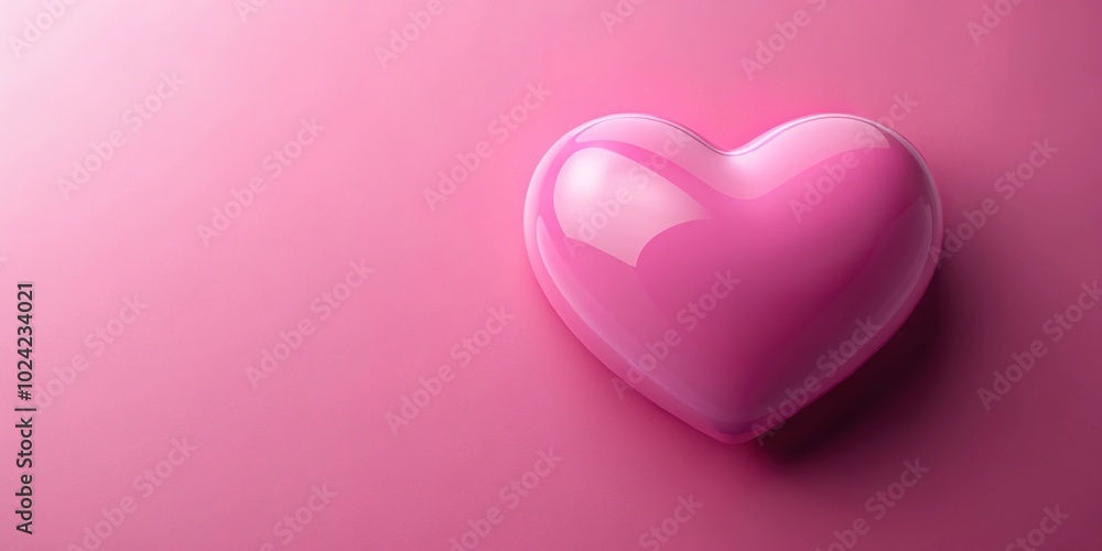 Unconditional affection symbolized by a complete pink heart Unconditional affection symbolized by a complete pink heart