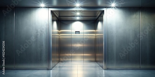 Underground elevator with natural light shining through