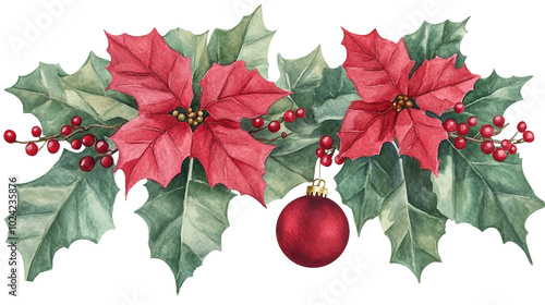 A Beautiful Arrangement of Christmas Flowers and Greenery Perfect for Holiday Decorations