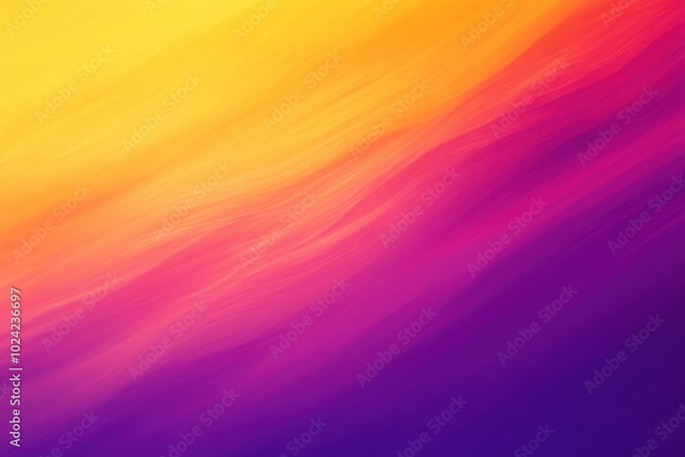 Obraz premium A vibrant gradient blending from sunny yellow to rich purple capturing a warm summer atmosphere