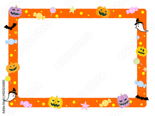 ハロウィンの四角フレーム