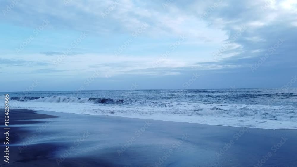 Early morning view of sea shore , Beautiful sky, sea waves, Kerala tourism, Gods own country , Indian costal line. Early morning view of sea shore , Beautiful sky, sea waves, Kerala tourism, Gods own country , Indian costal line.