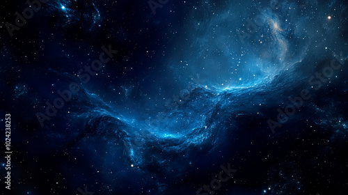 Dark blue abstract galaxy background stars space galaxy