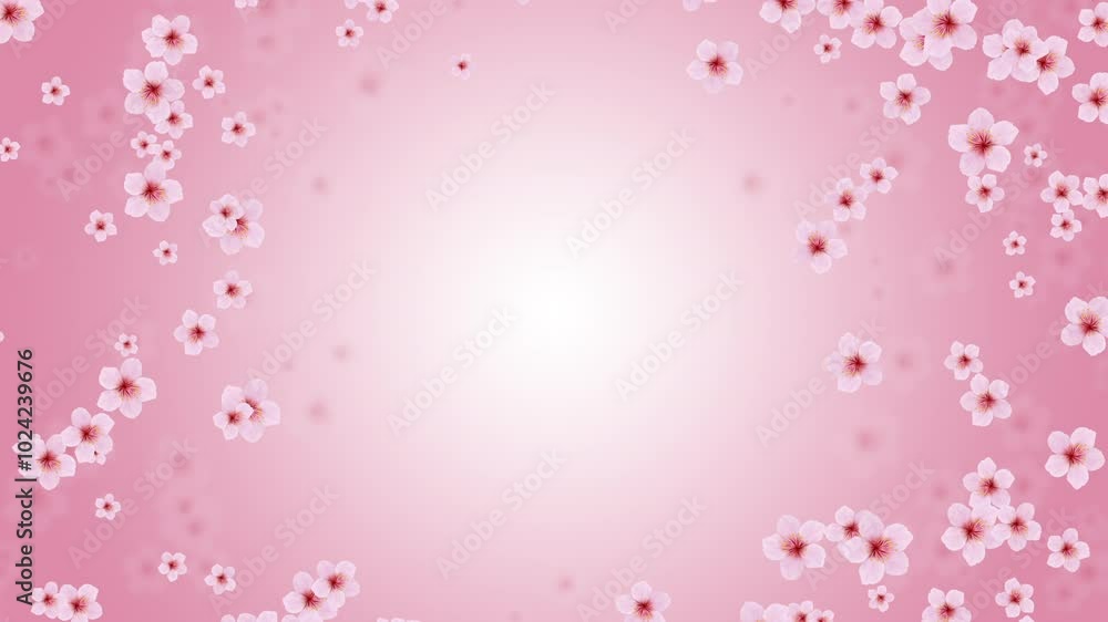 Cherry Blossom Sakura Flowers and Petals Background Cherry Blossom Sakura Flowers and Petals Background