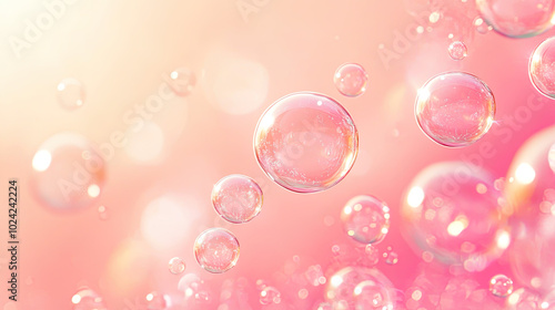 pink bubbles in water